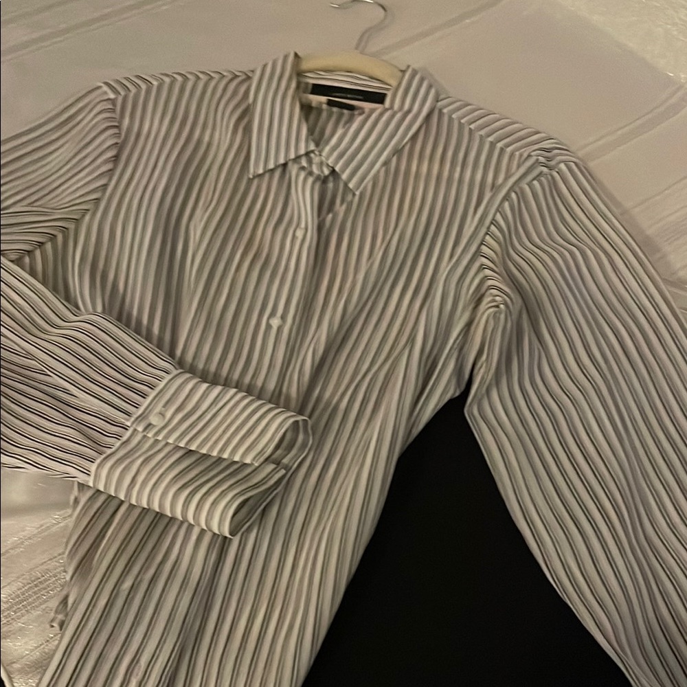 Striped Button-Up Shirt